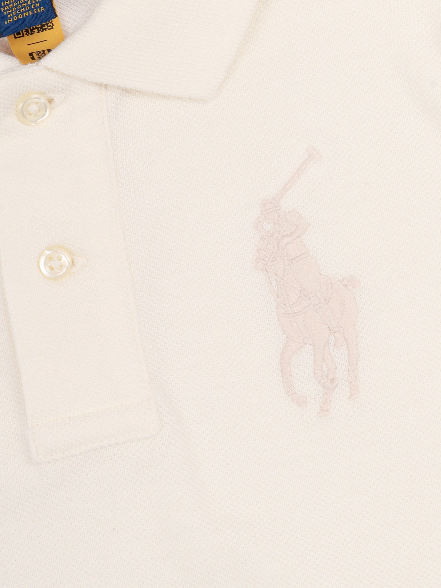 Ss Kc-Tops-Knit White Cotton Short Sleeves Polo