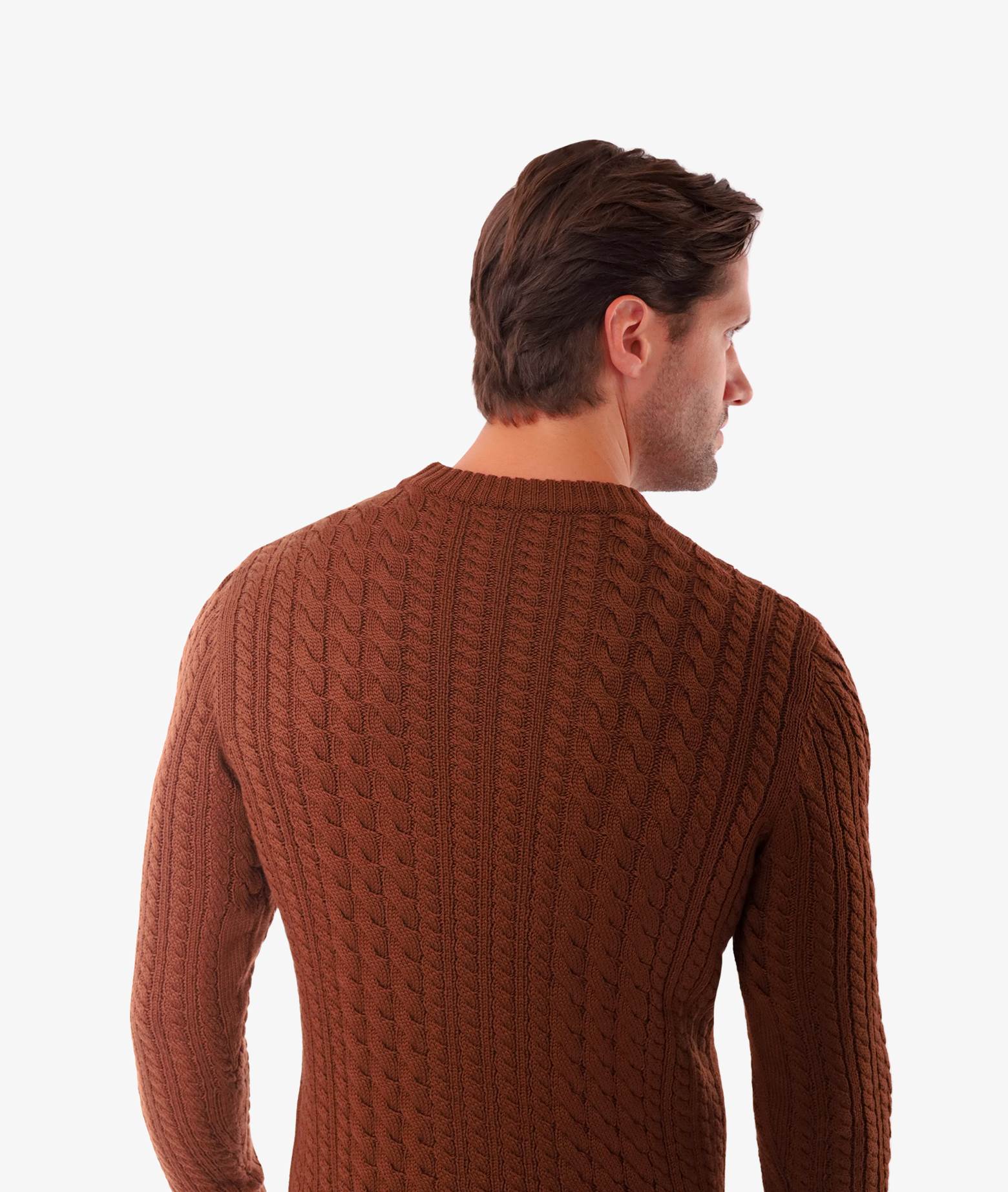 Cable Knit Sweater Col Du Pillon Teal Maglieria Dis/lav Pesante
