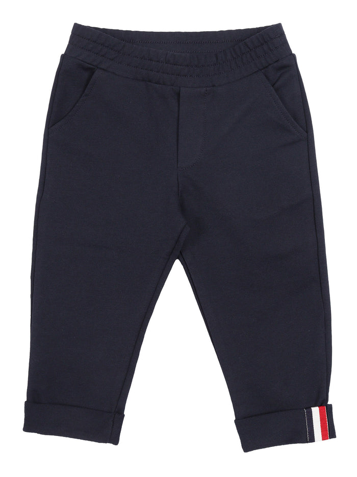 SWEAT BOTTOMS Blue Elastane Cotton Pant