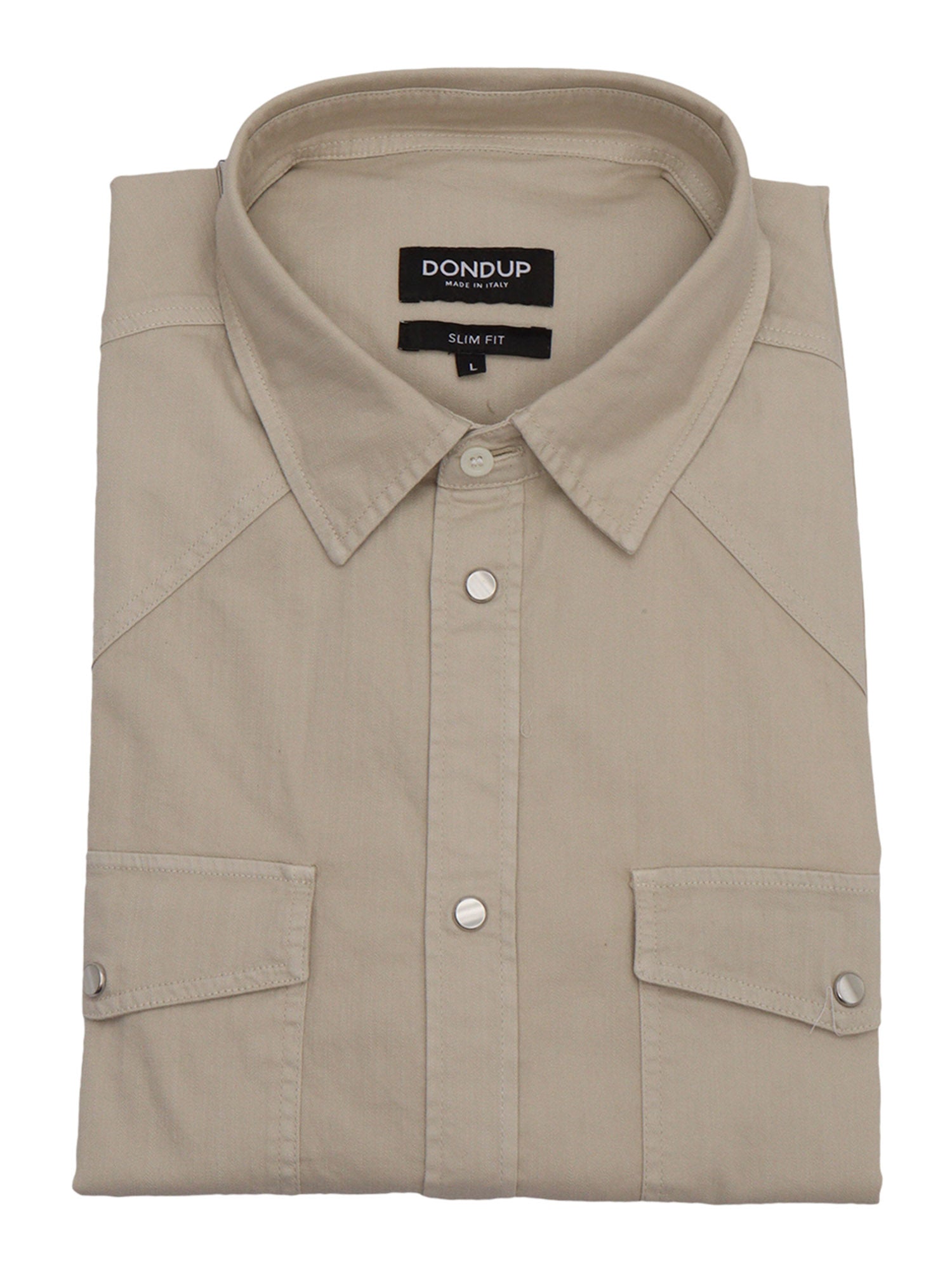 SHIRT Beige Cotton Elastan