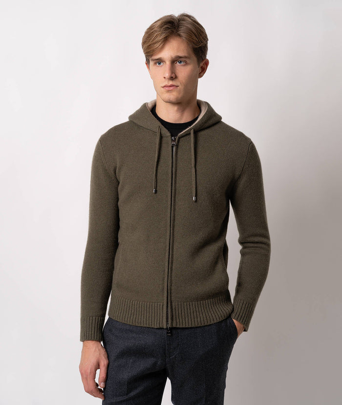 Zippered Cashmere Sweatshirt Bruges Midnightblue Maglieria Dis/lav Pesante