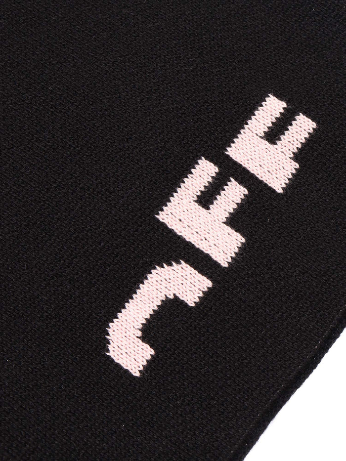 Type Logo Scarf Black - Soft Pink Cotton