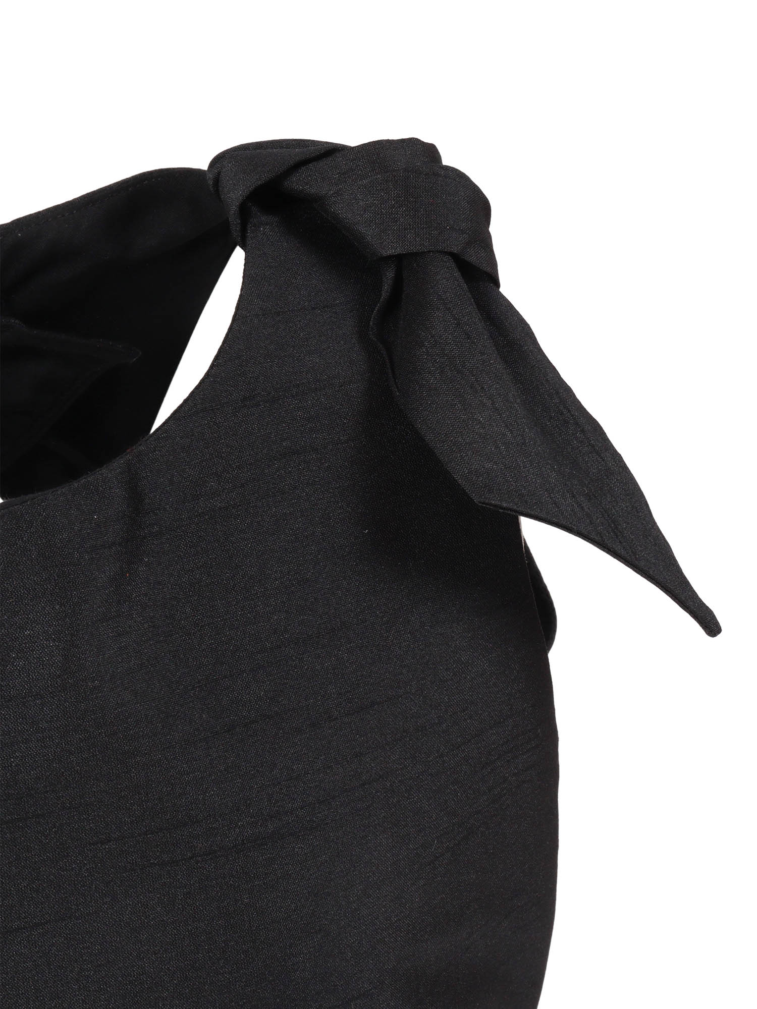 SHANTUNG SLEEVELESS DRESS Black Polyester Lining Cotton