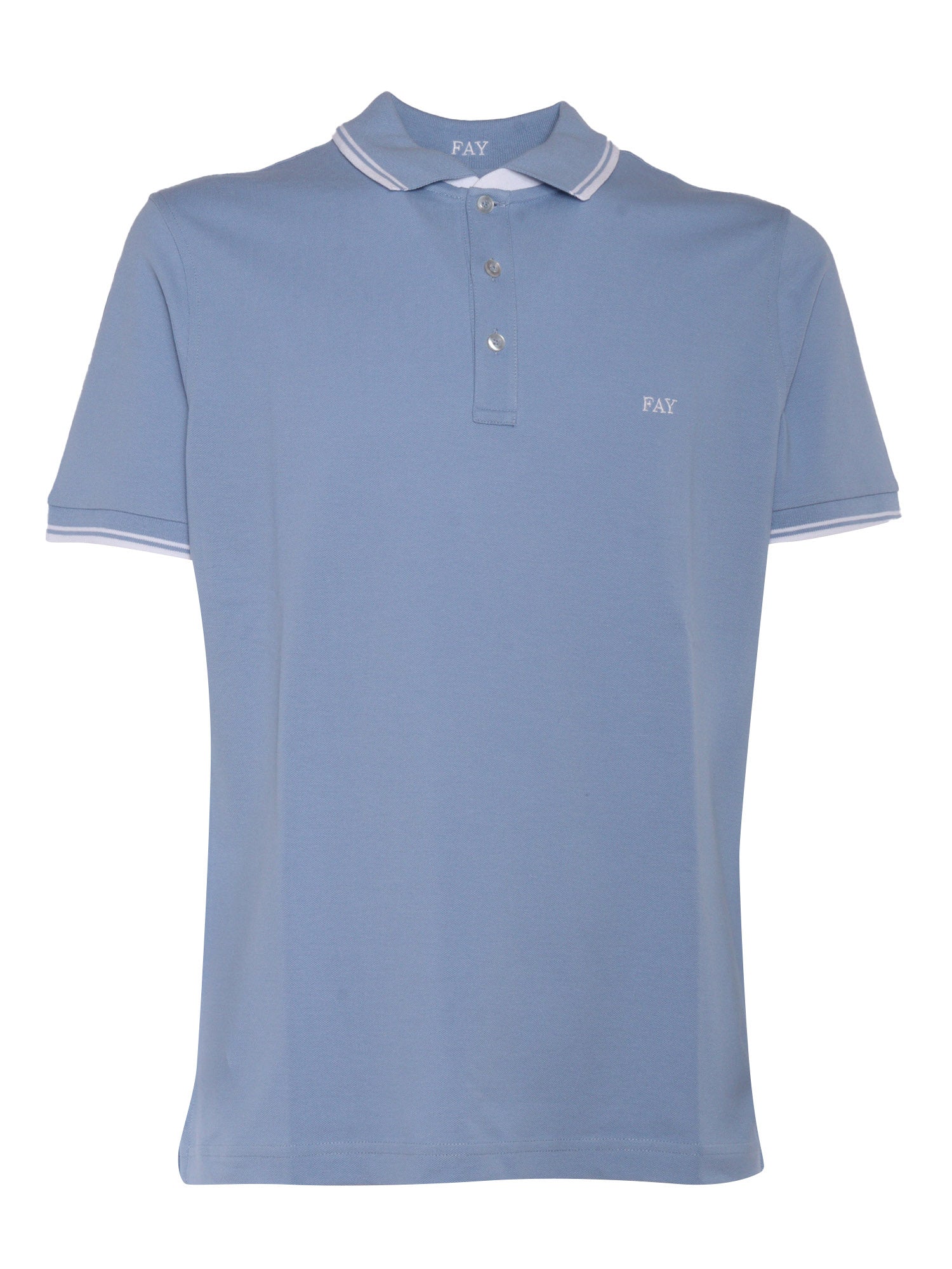 DB COLLAR PIQUET POLO Light Blue Cotton Elastane Shirt