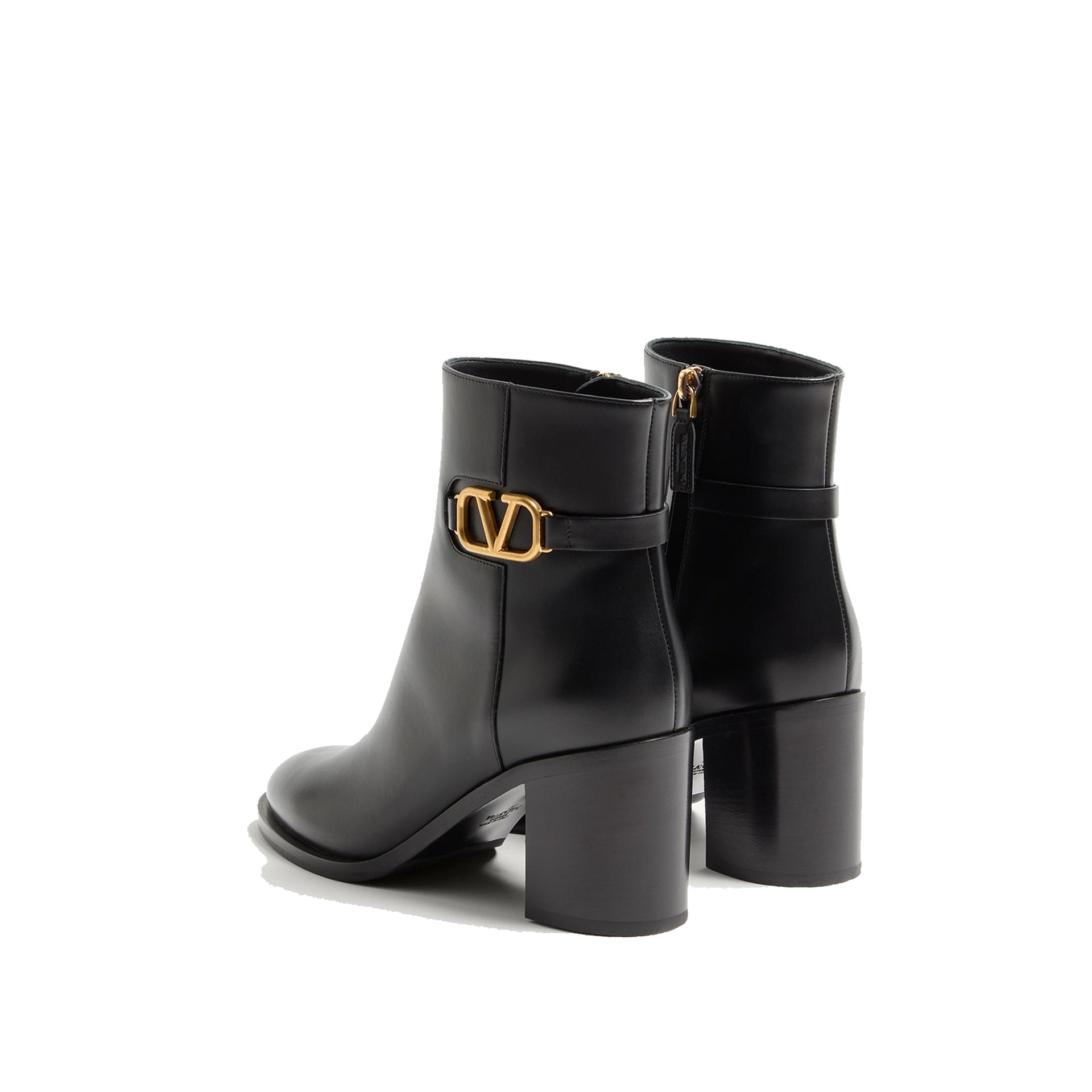 Garavani V Logo Boots Black Calf Leather