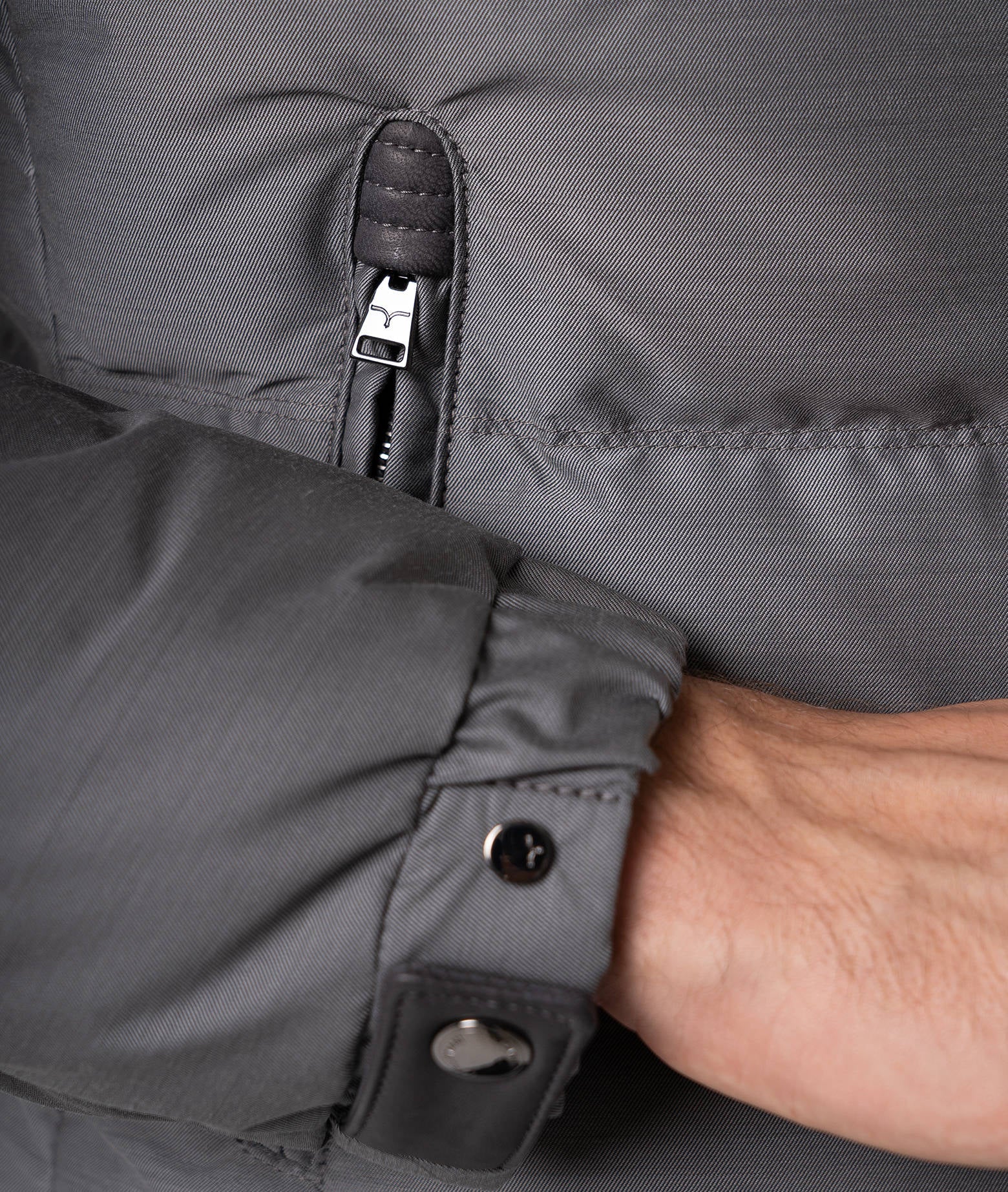 Quilted Down Jacket Ande Grey Sportwear Blouson