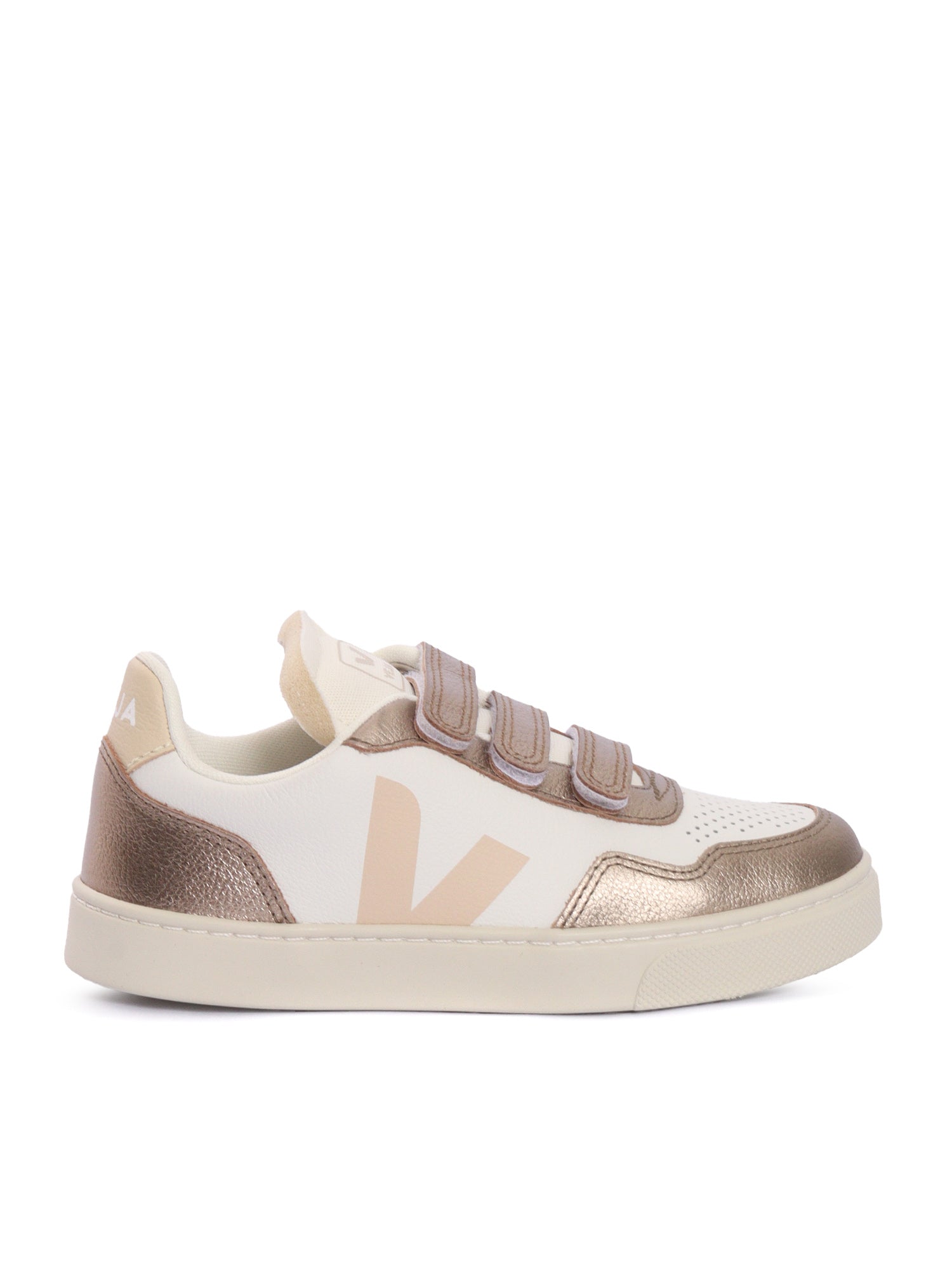 Small V-90 O.t. White_sable_bronze Sneakers White Kid