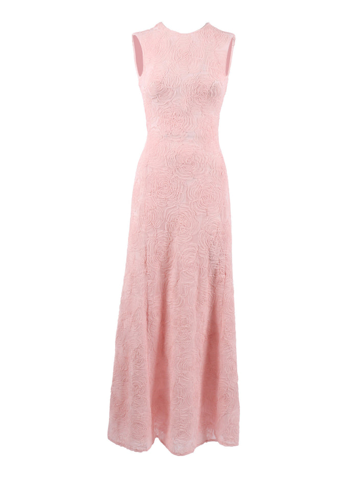 ASYNA RN DRESS Pink Long