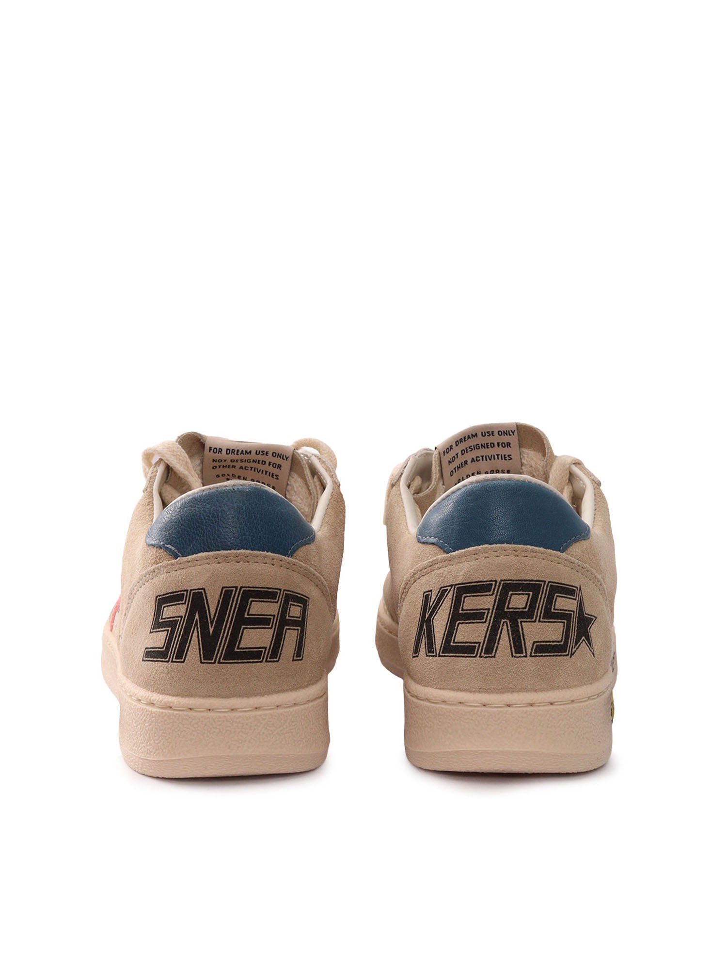 BALL STAR NEW SUEDE UPPER WITH ORNAMENTAL STICHING AND SPUR LEATHER TOE NAPPA HEEL S Beige Kid Sneaker