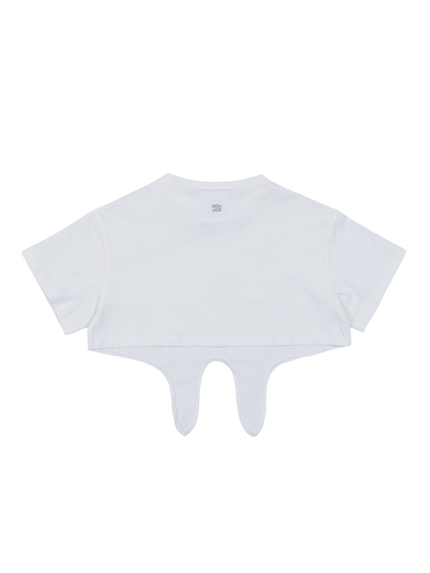 T-SHIRT-TOP White Cotton Elastane Short Sleeves T-shirt