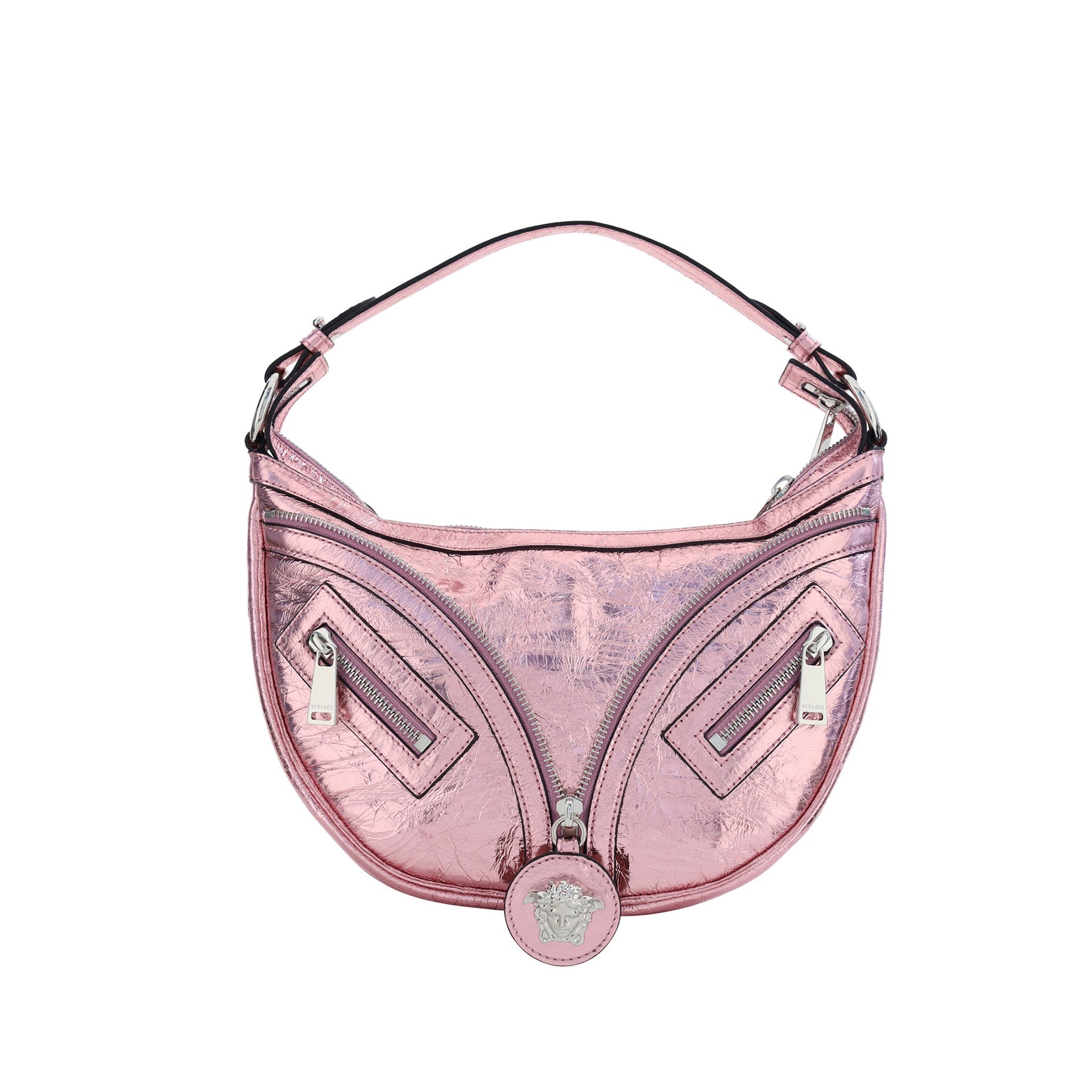 Repeat Hobo Shoulder Bag Pink Lamb Leather