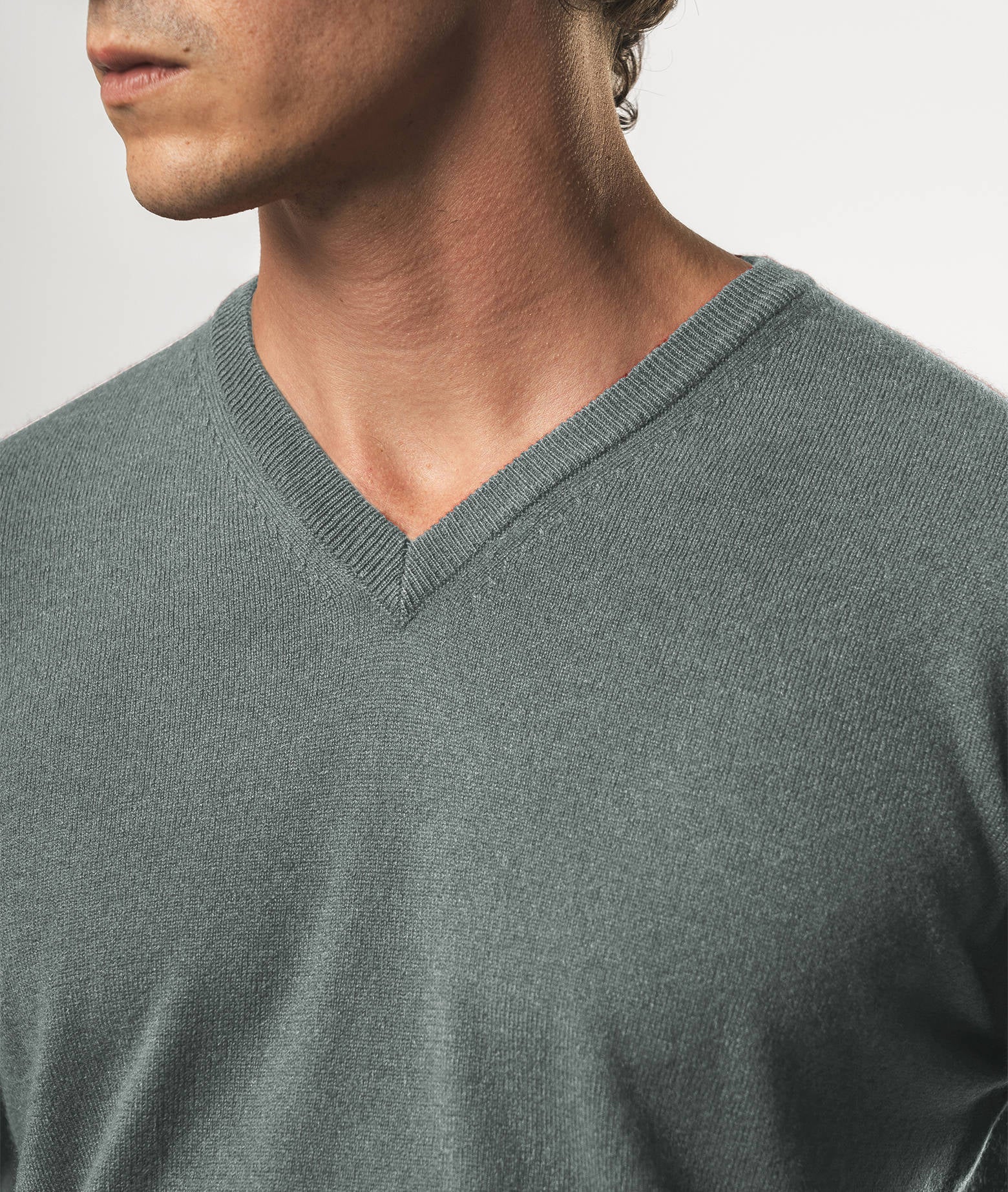 V-Neck Cashmere Sweater Stoccolma Navy V Neck