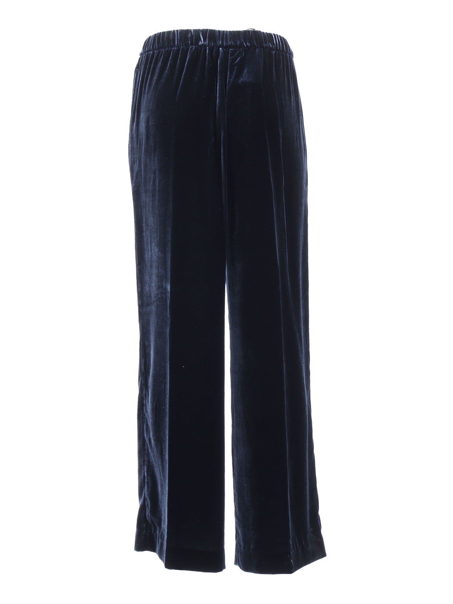 WOMAN PANTS Blue Viscose Silk