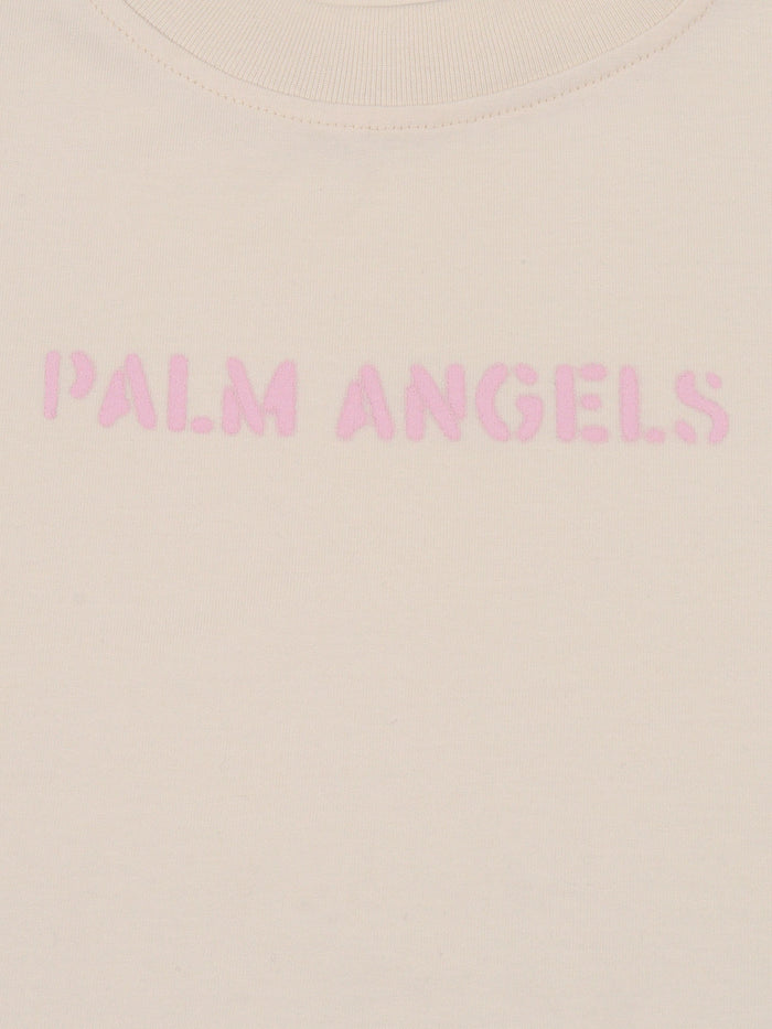 LOGO STAMP REG T-SHIRT S-S GIRL Beige Cotton Short Sleeves