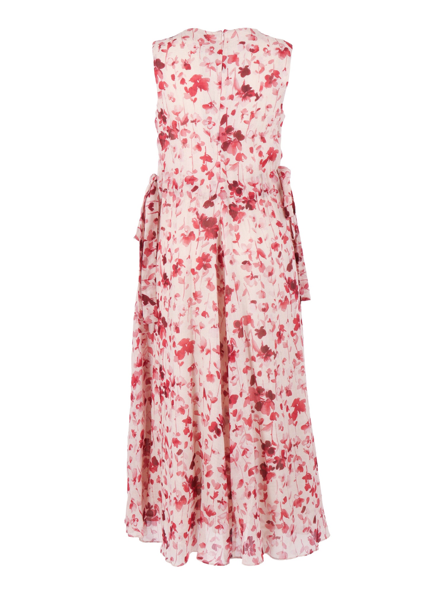 DRESS Pink Ramie Lining Cotton Midi