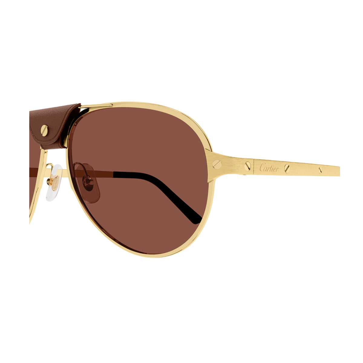 CT0034S Santos de Cartier 015 Oro Metal Occhiali Sole