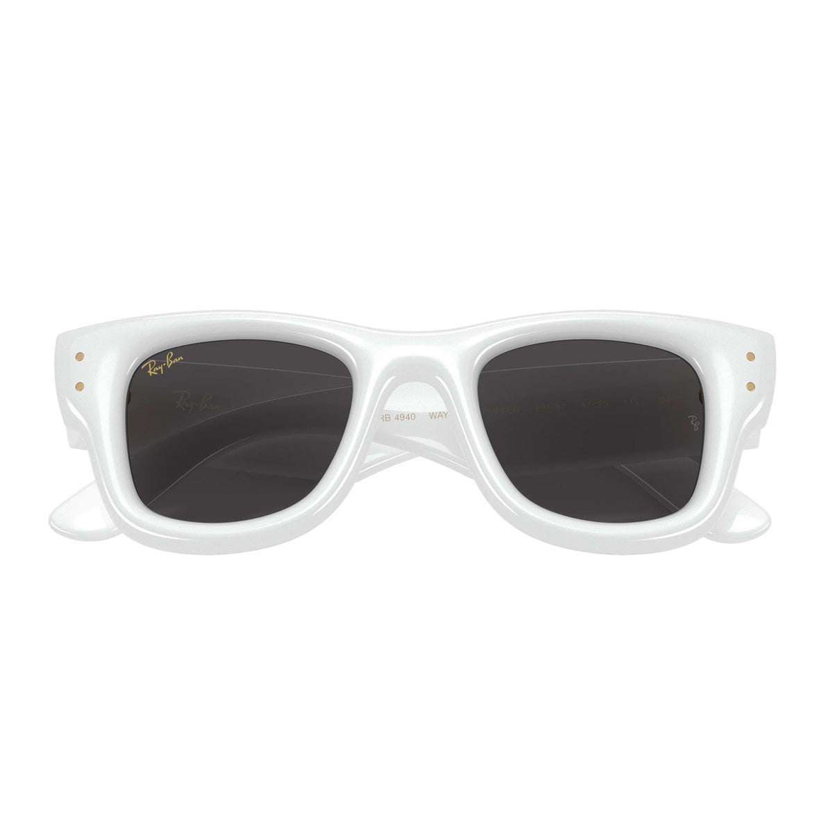 Rayban RB4940 Wayfarer Puffer by Asap Rocky 671-87 Bianco Nylon Occhiali Da Sole