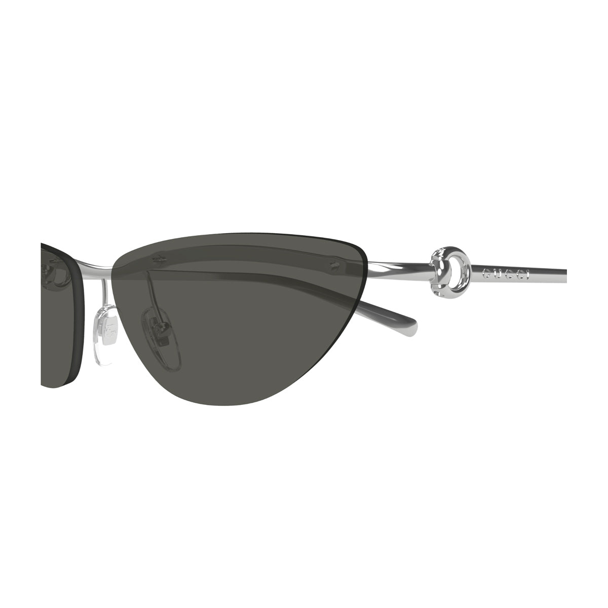Gucci GG1701S Linea Horsebit 001 Silver Grey Argento Metal Occhiali Da Sole