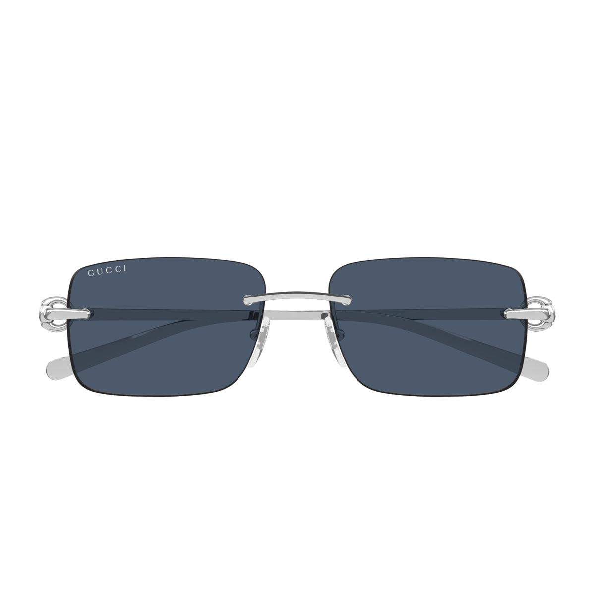 Gucci GG1703S Linea Horsebit 003 Silver Blu Argento Metal Occhiali Da Sole
