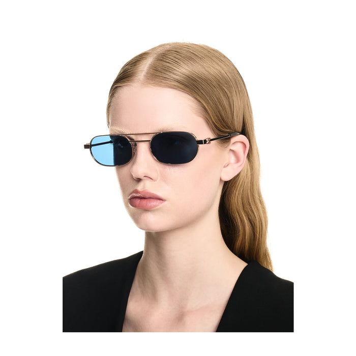 Off White OERI123 VAIDEN 7645 Gold Blue Oro Acetate Occhiali Da Sole