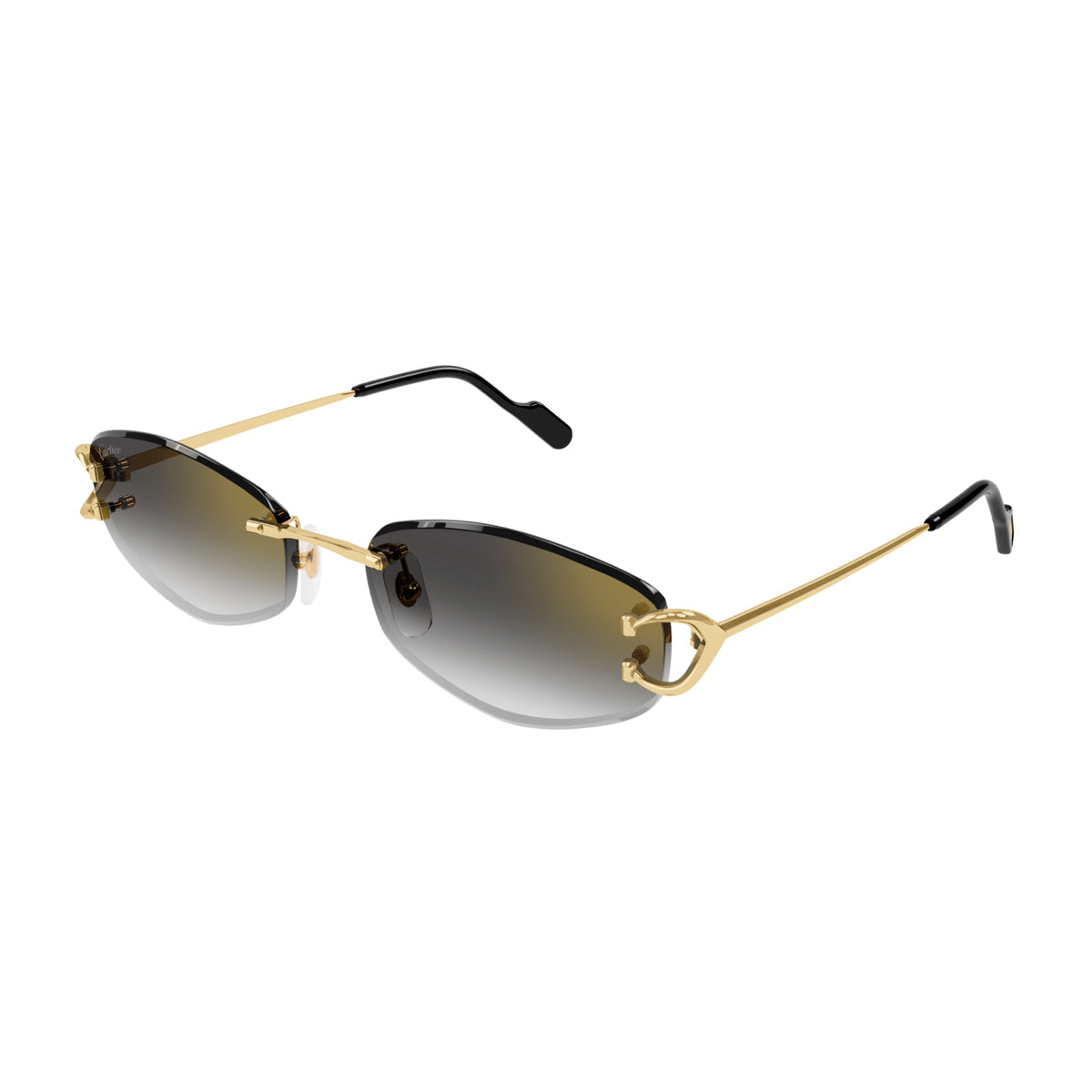 Cartier CT0467S Signature C De 001 Gold Grey Oro Metal Occhiali Da Sole