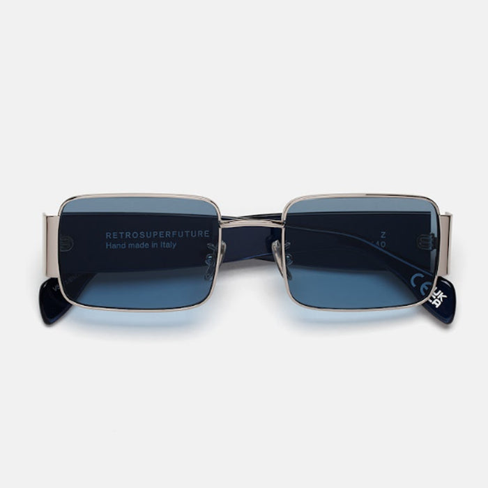 Retrosuperfuture Z METALLIC BLUE Silver Argento Acetate/metal Occhiali Da Sole