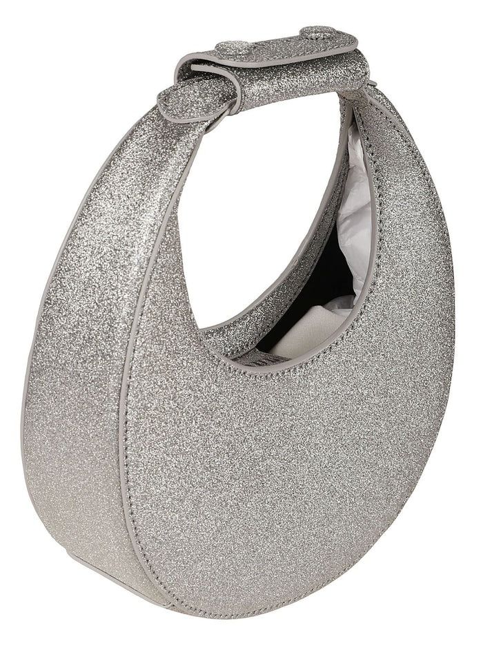 603-10080 Bianco Glitter Leather Borsa