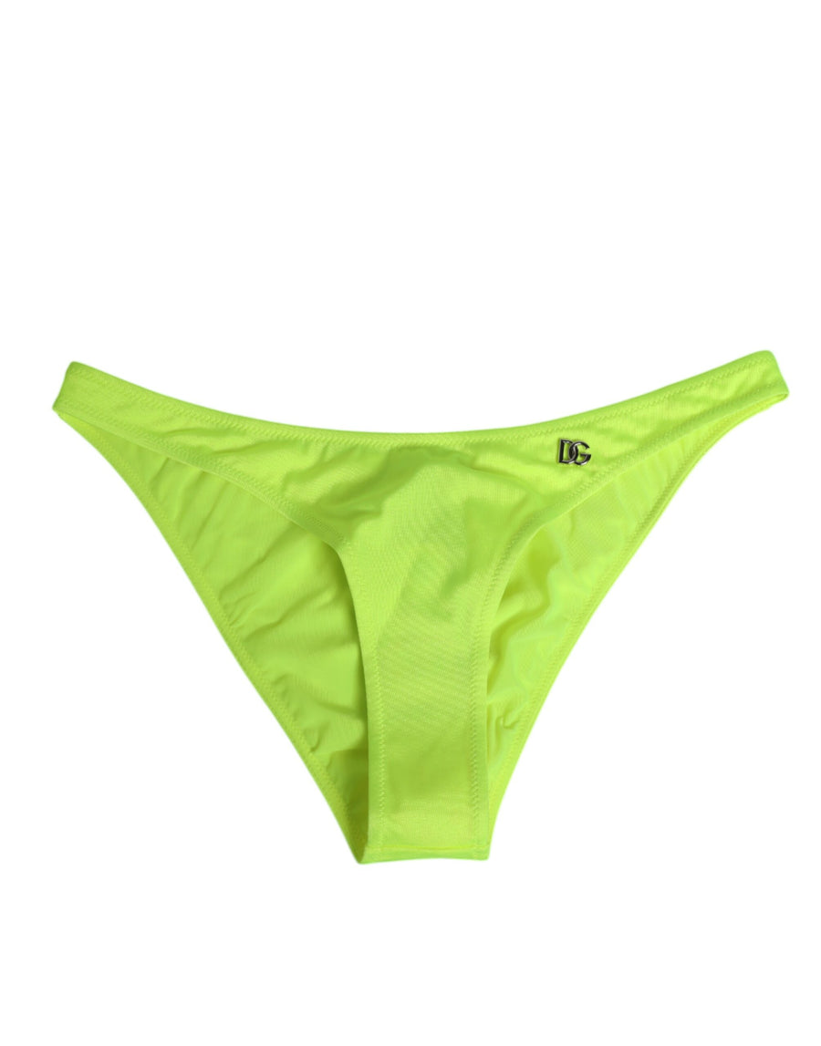 Dolce & Gabbana Polyamide & Elastane blend swim briefs in green