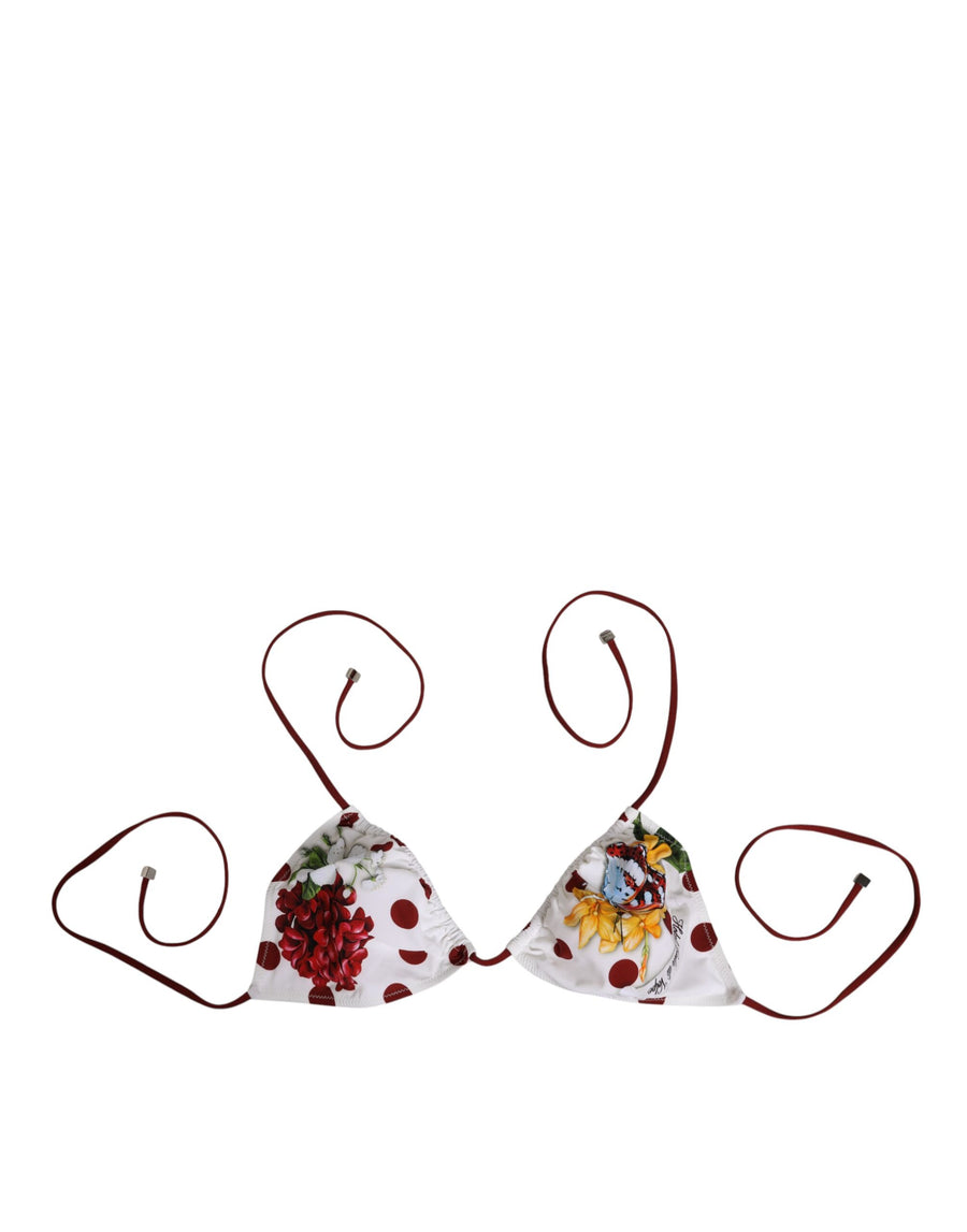 Dolce & Gabbana 75% Polyamide bikini top in white