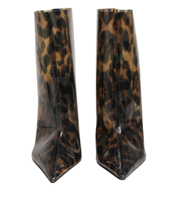 Dolce & Gabbana PVC with leather details boot in brown