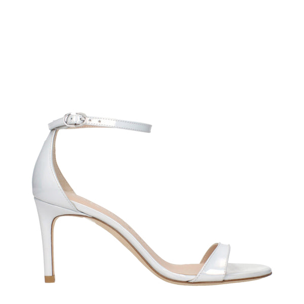 Stuart Weitzman heel sandal in white