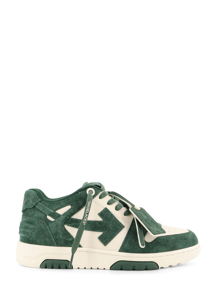 Off White Sneakers Green Pelle/suede