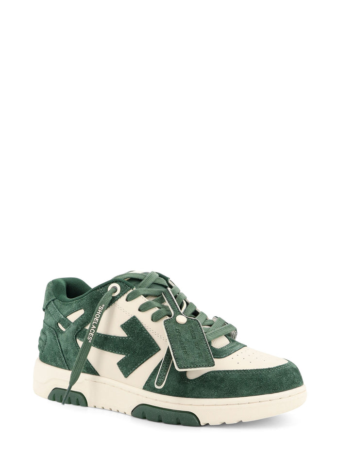 Off White Sneakers Green Pelle/suede