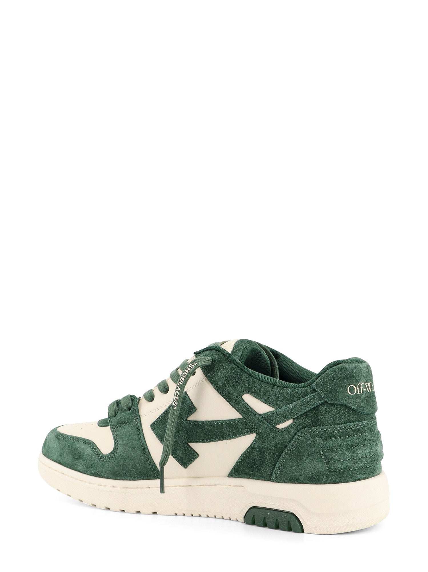 Off White Sneakers Green Pelle/suede