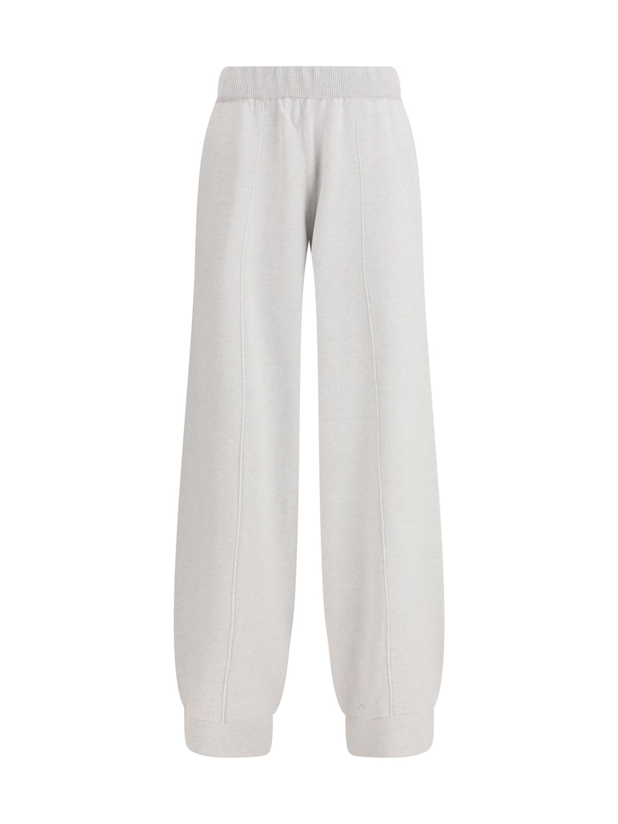 Fabiana Filippi 75% wool fleece joggers in beige