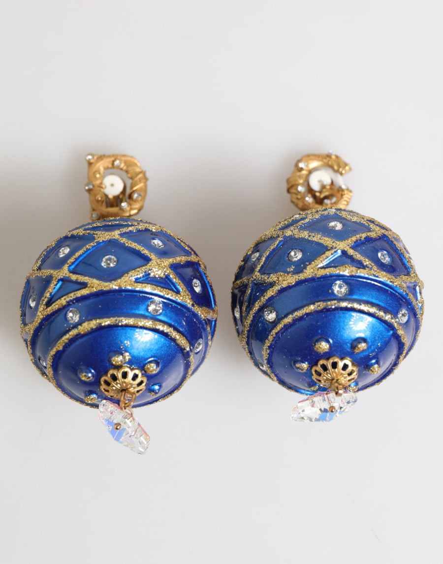 Dolce & Gabbana 70% Brass clip-on earrings in blue