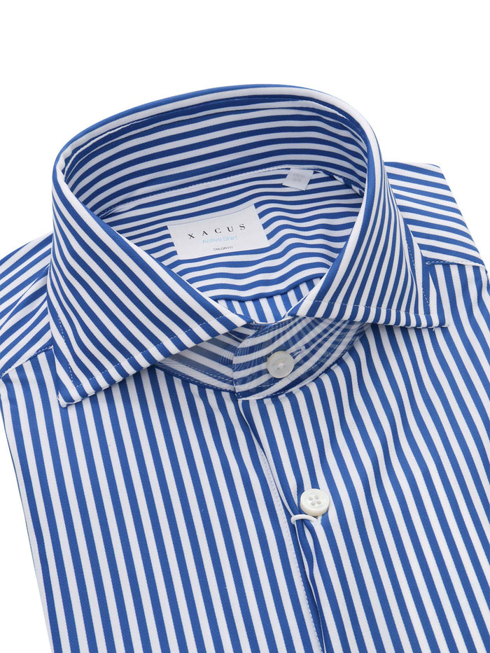 Blue striped shirt Polyamide Elastane