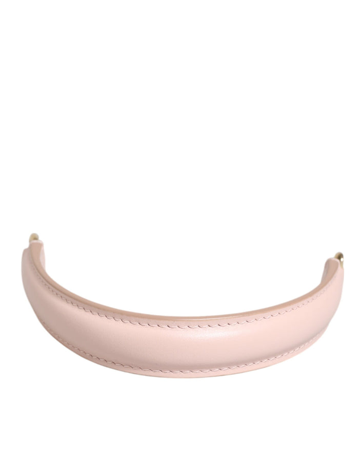 Strap Pink Leather Gold Tone Big Bag Handle Shoulder Accessory