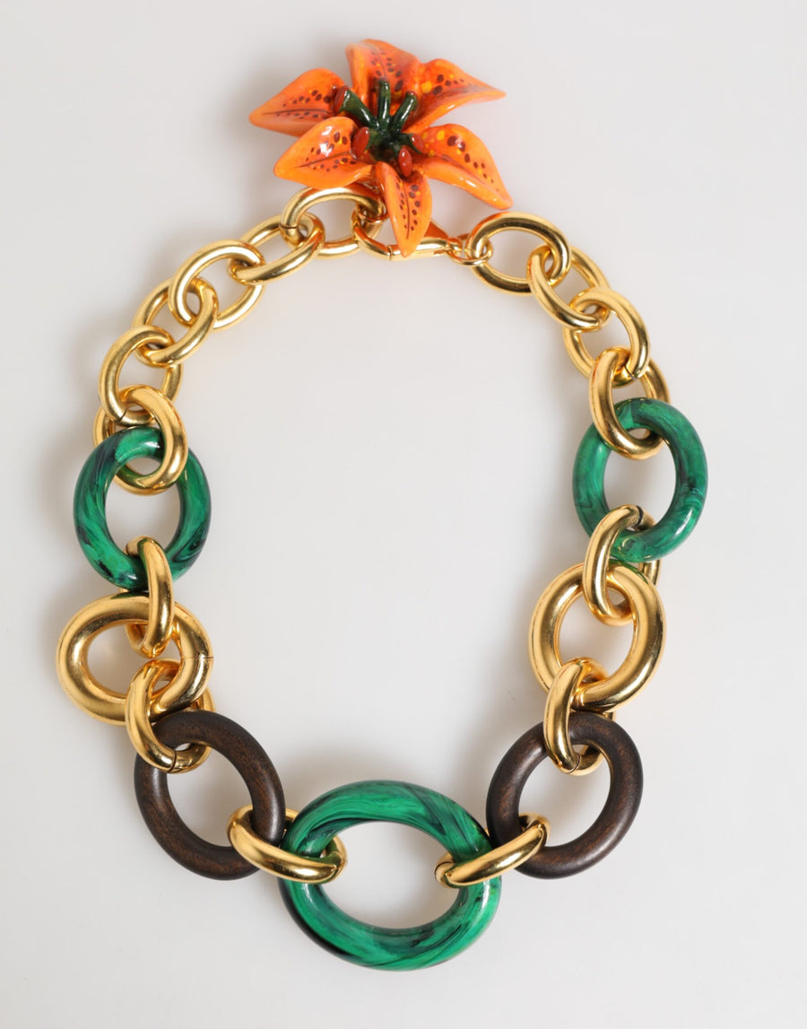 Dolce & Gabbana 40% Brass necklace in multicolor