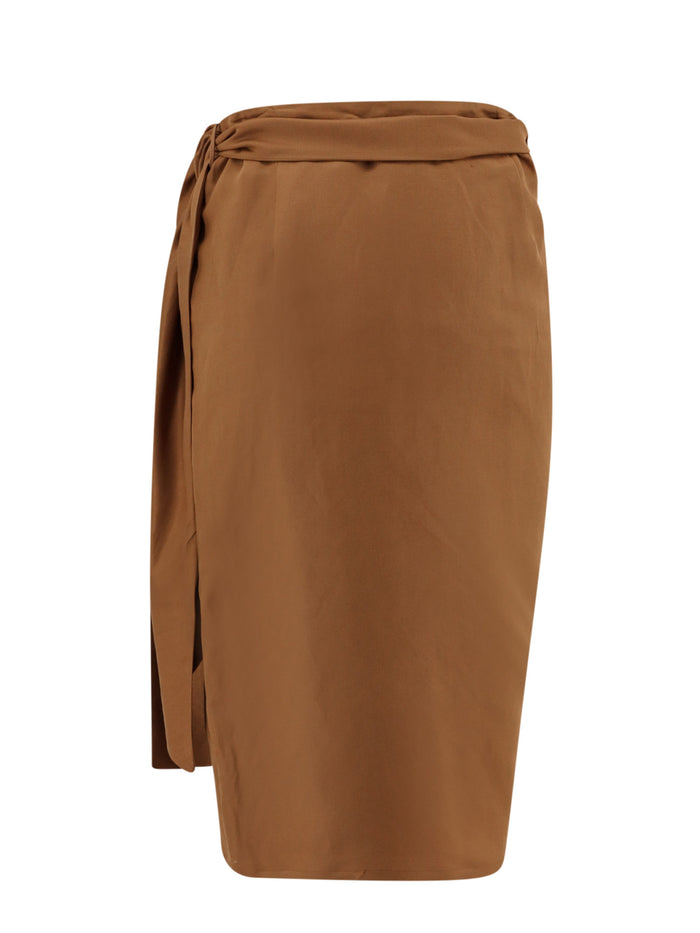 Max Mara Skirts Brown Lino Seta