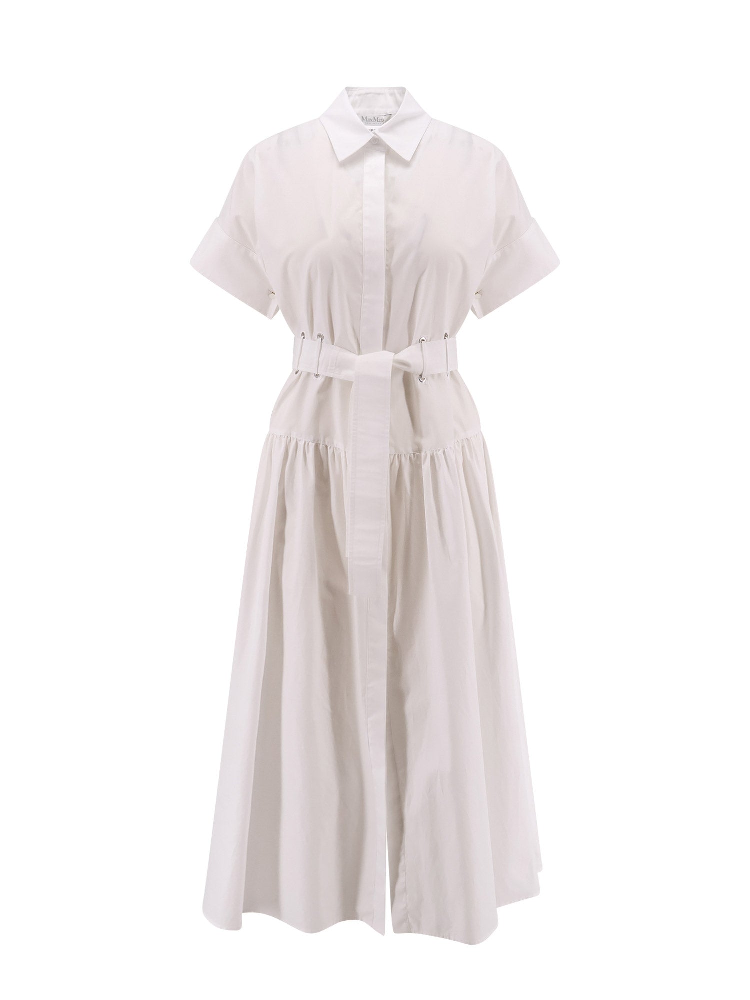Max Mara Dresses White 100 % Cotone