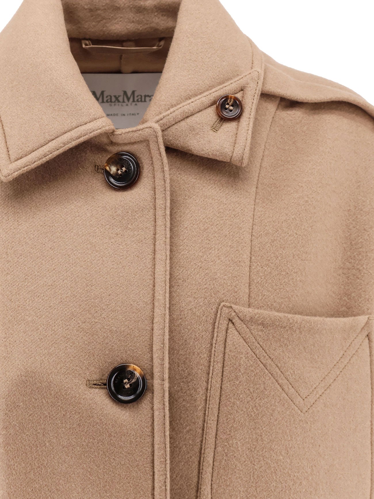 Max Mara Coats Brown Lana Cashmere