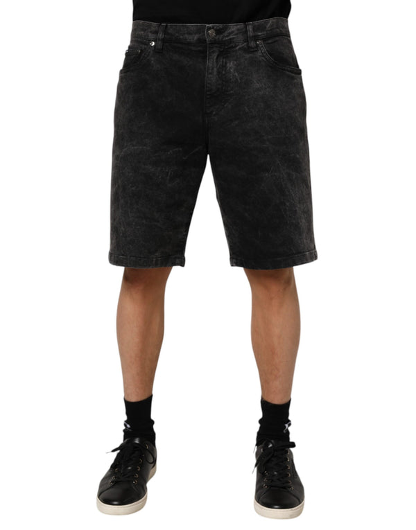 Dolce & Gabbana 98% Cotton 2% Elastane bermuda short in black