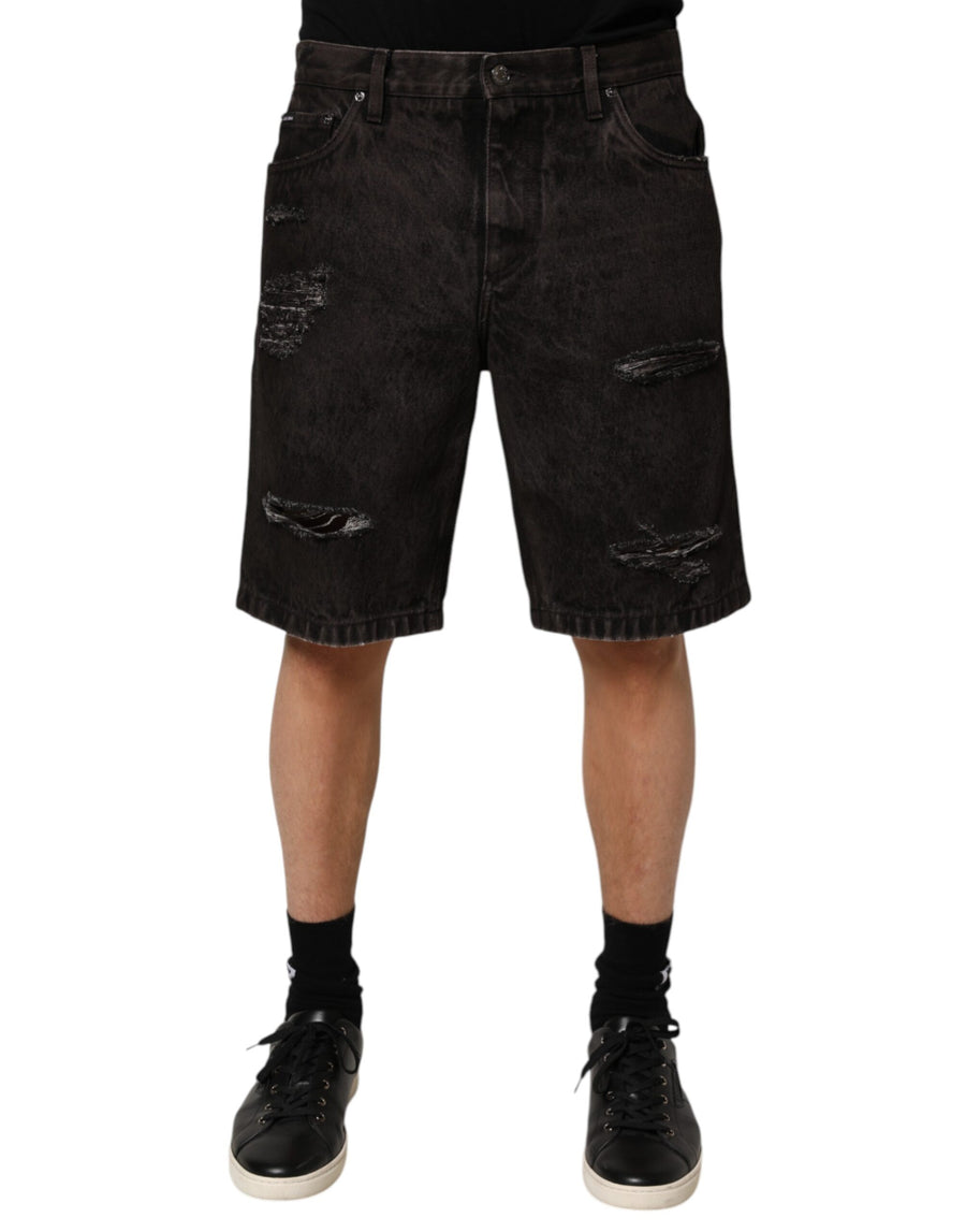 Dolce & Gabbana 100% Cotton bermudas in black