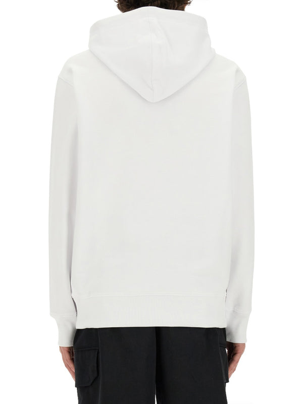 Teddy Print Sweatshirt White Cotton Sweatshirts