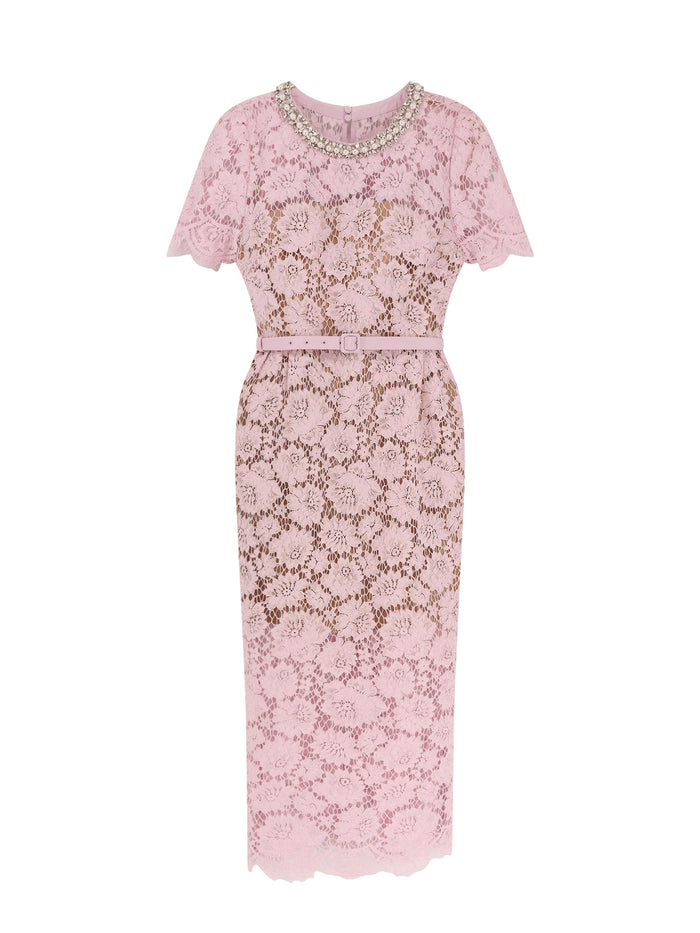 Self Portrait Dresses Pink Poliammide Cotone Viscosa
