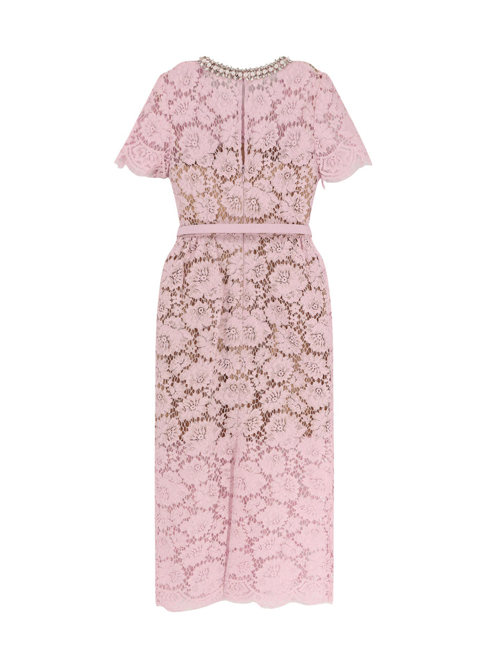 Self Portrait Dresses Pink Poliammide Cotone Viscosa