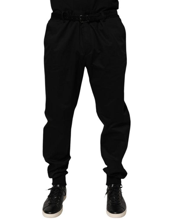 Dolce & Gabbana 87% Cotton trousers in black