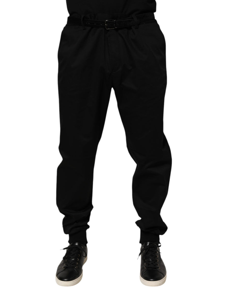 Dolce & Gabbana 87% Cotton trousers in black