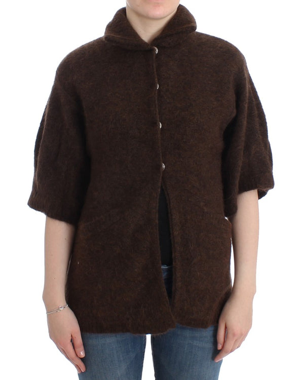Roberto Cavalli 38% Virgin Wool cardigan in brown